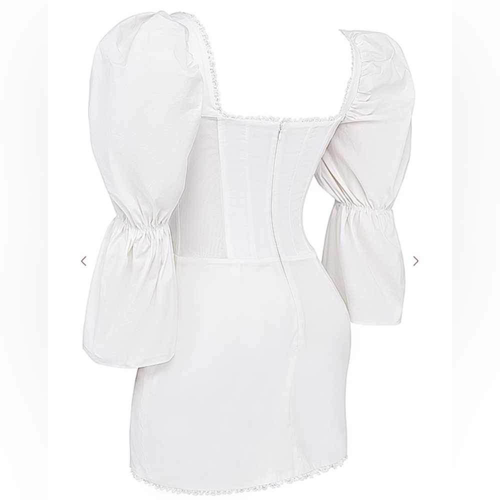 House of CB MATILDA White Puff Sleeve Corset Dress - Picture 12 of 16
